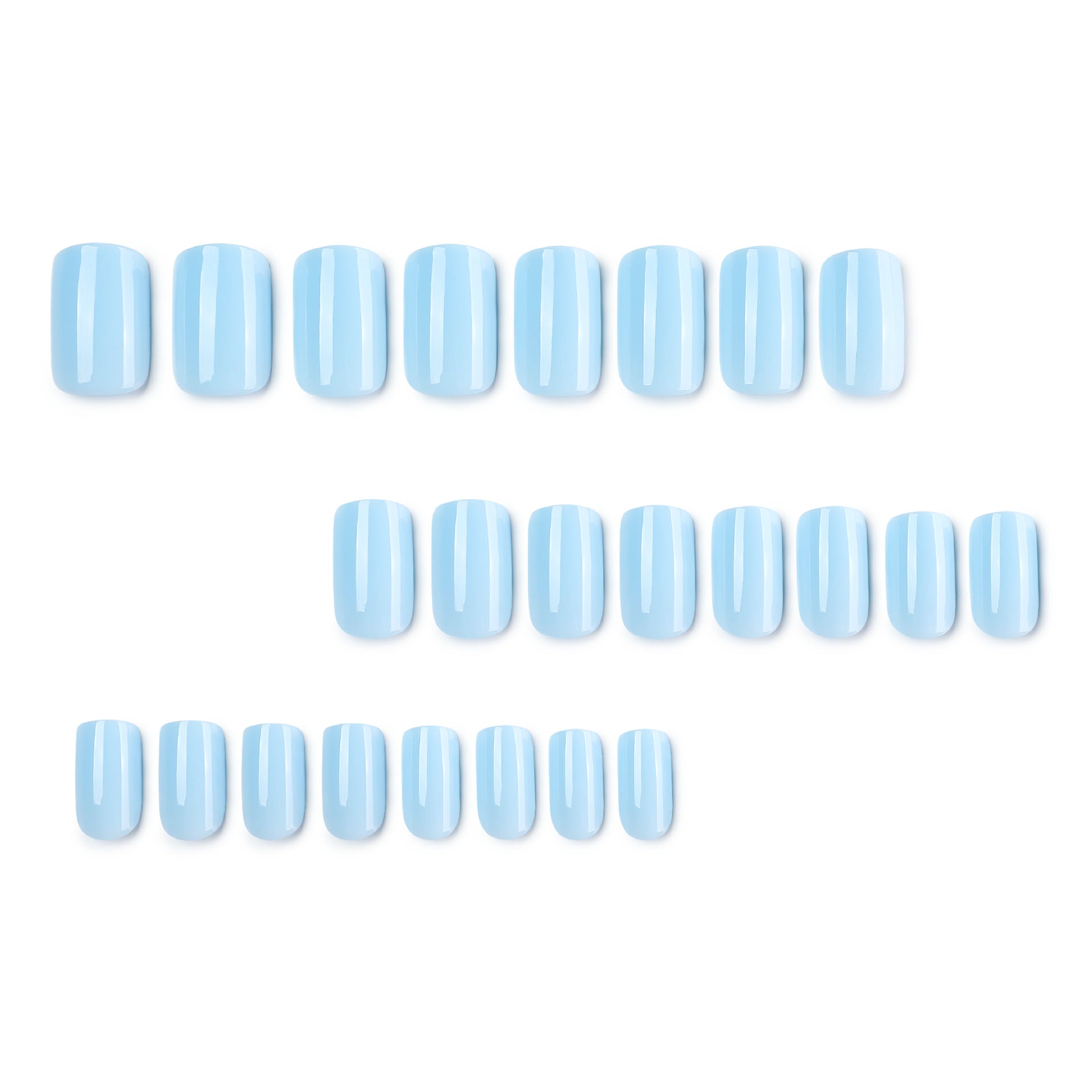 Lefan's new solid color blue wearing nail art piece square nail cross-border popular wearing nail piece wholesale