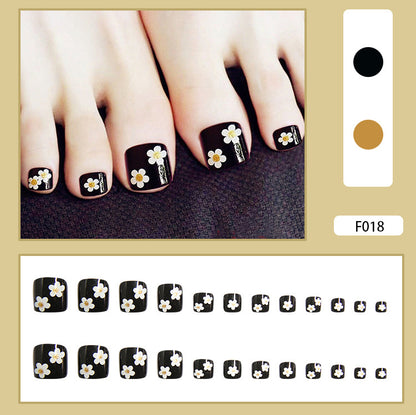 Unhas postiças com acabamento em unhas postiças Unhas postiças removíveis com acabamento em unhas postiças dos pés Unhas dos pés ｜365nails