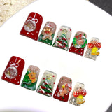 Christmas Duckbill Press On Nails Set