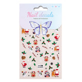 Christmas Atmosphere Nail Art Sticker 5D Embossed Three-dimensional Santa Elk Nail Sticker Ornament CA