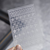 Clear Embossed Nail Stickers – Multi-Pattern Outline Set