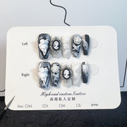 365nails: "Gothic Angel" – Long Coffin Handmade Press-On Nails