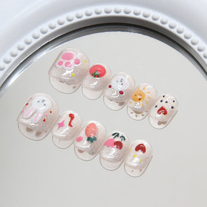 Sunshine music note cartoon kids nails｜365nails