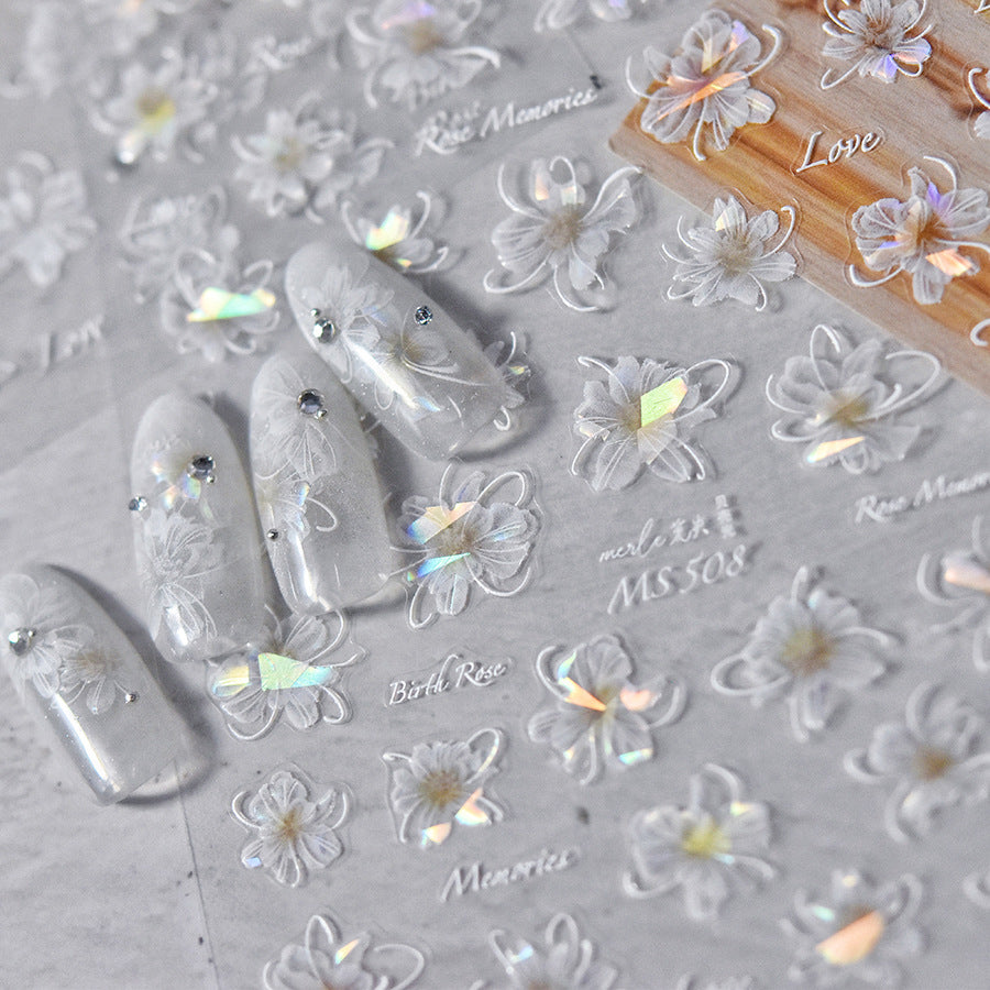 365nails: "Holographic Birth Flower" – Nail Art Stickers