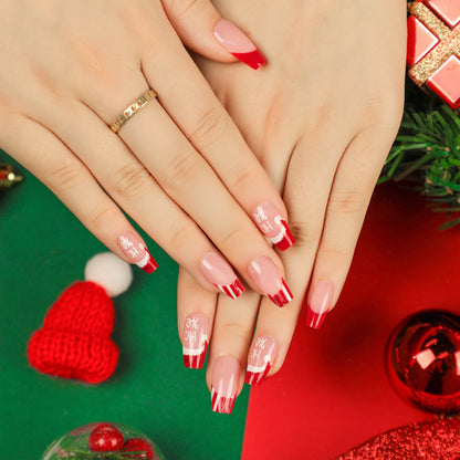 French Christmas Nail Patch False Nail Wholesale  Wear Nail Patch Nail Patch Finished Nail Patch Nail Patch Nail Patch｜365nails