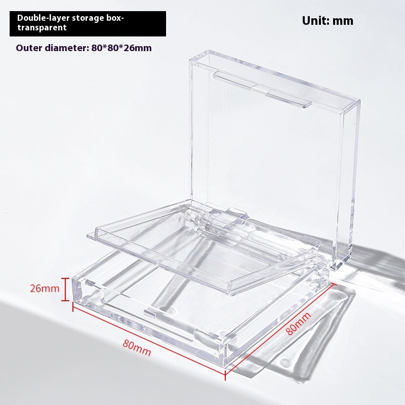 Double-layer press on nails storage box wholesale