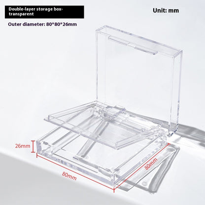 Double-layer press on nails storage box wholesale