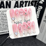 Sweet Cool Spice Girl Unhas postiças artesanais com textura metálica, adesivo de unha longo com estampa de dragão, adesivo de unha usável ｜ 365nails