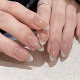 New French White Hot-Selling Almond press-on nails