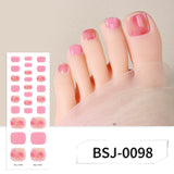Semi-Cured Gel Nail Strips Glitter Pearl Gradient Sparkle Toe Design (MOQ=3)