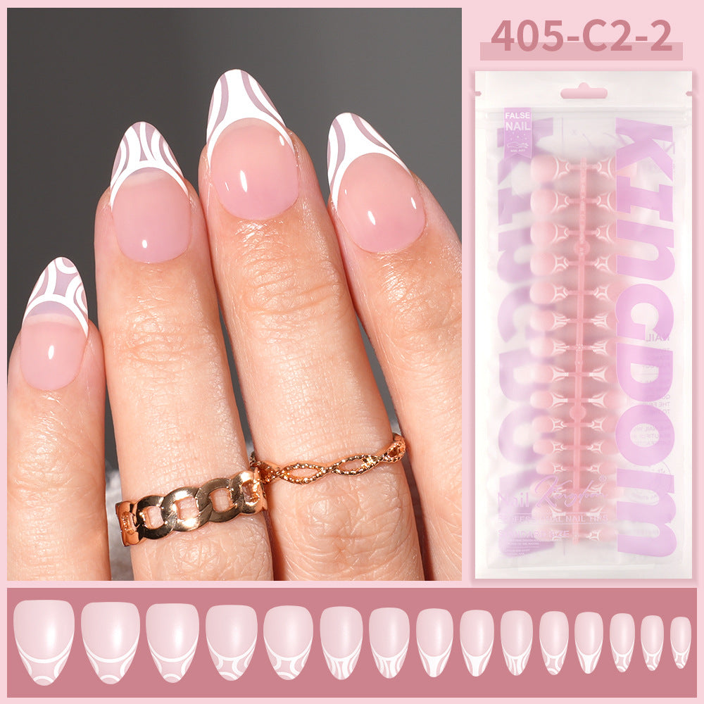 Nail Tips Hot-selling French press on nails seamless short almond manicure tablets, pre-made fingernails removable 120 pieces
