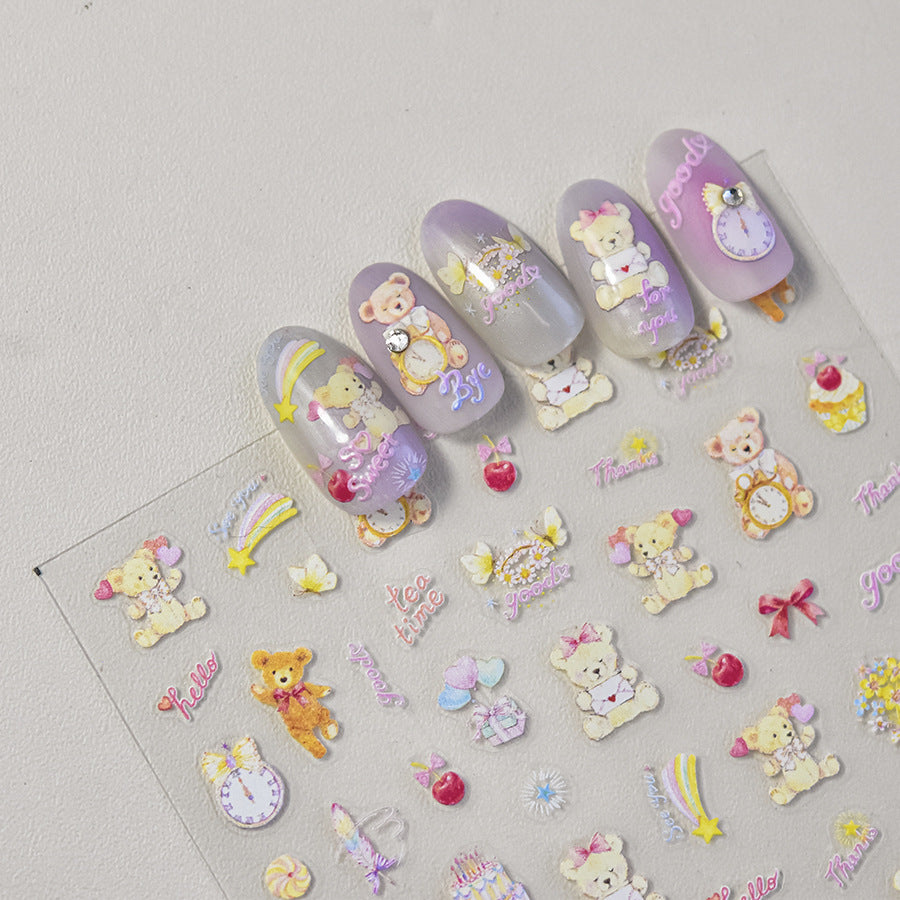 365nails: "장난스러운 고양이 파티" – 네일 아트 스티커