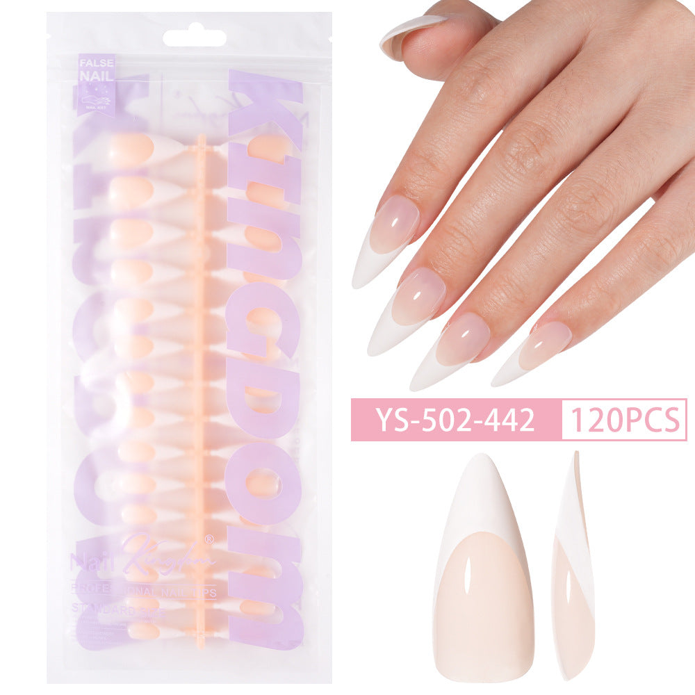 Nail tips French press on nails, simple long ladder manicure removable fake nails 120 pieces, prefabricated nail wholesale