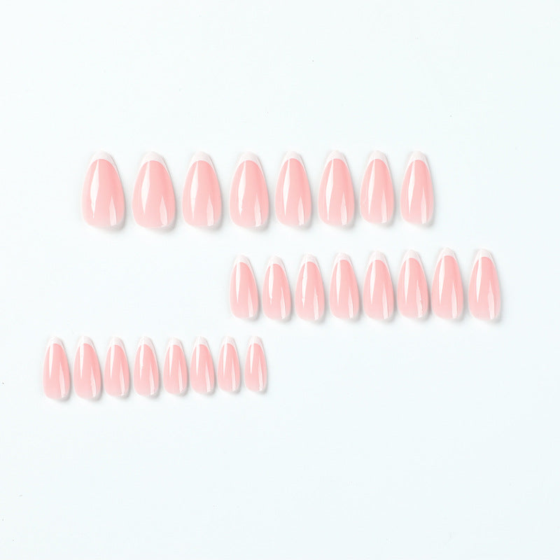 Uñas postizas al por mayor, parches de manicura francesa con borde blanco simple, uñas postizas al por mayor, uñas postizas al por mayor | 365nails