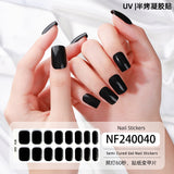 Semi-Cured Gel Nail Strips Pure Nude Solid Soft Glossy Set (MOQ=3)