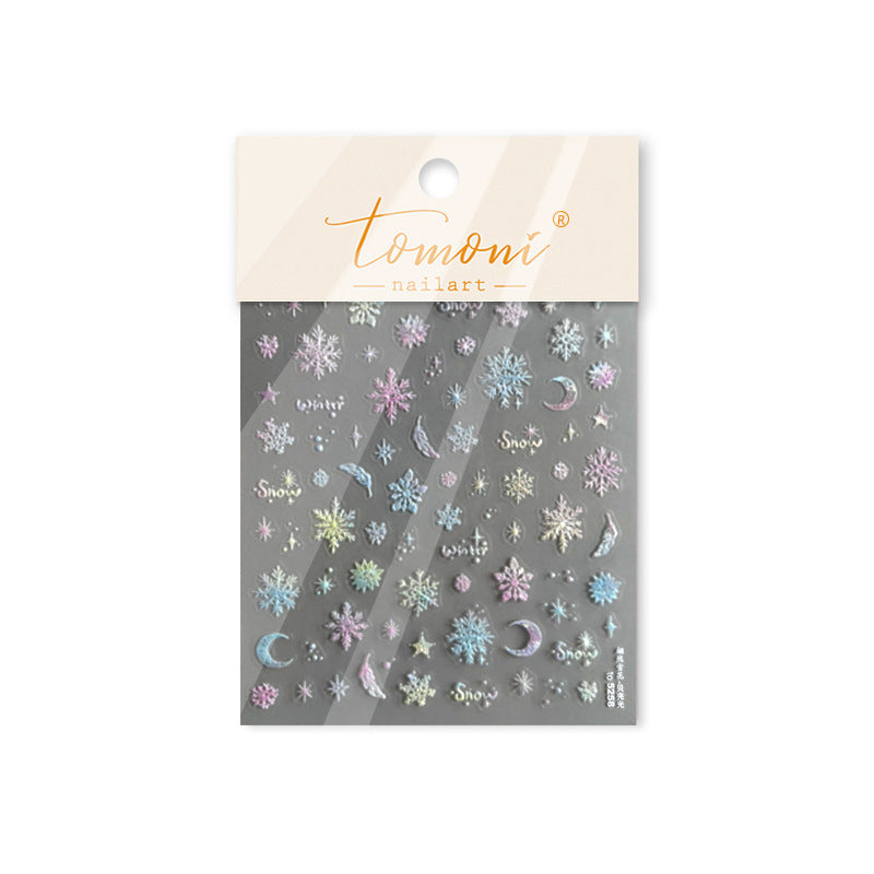 Silver Snowflake & Winter Hat – 5D Embossed Festive Accent Set