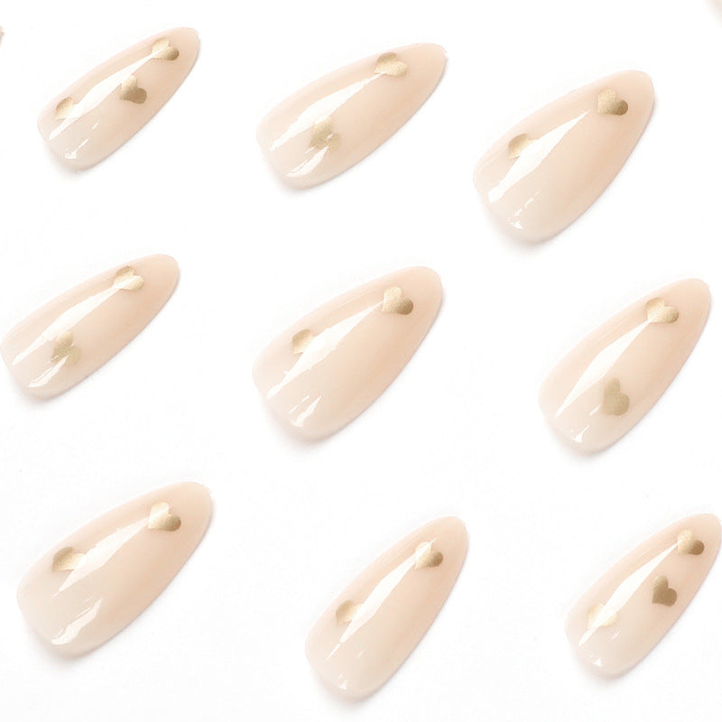 簡約法式裸色愛心可拆卸甲片｜365nails