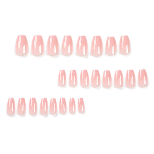 New French white edge ballet nail does not fade manicure press on nails white nude fake nail finished product wholesale｜365nails