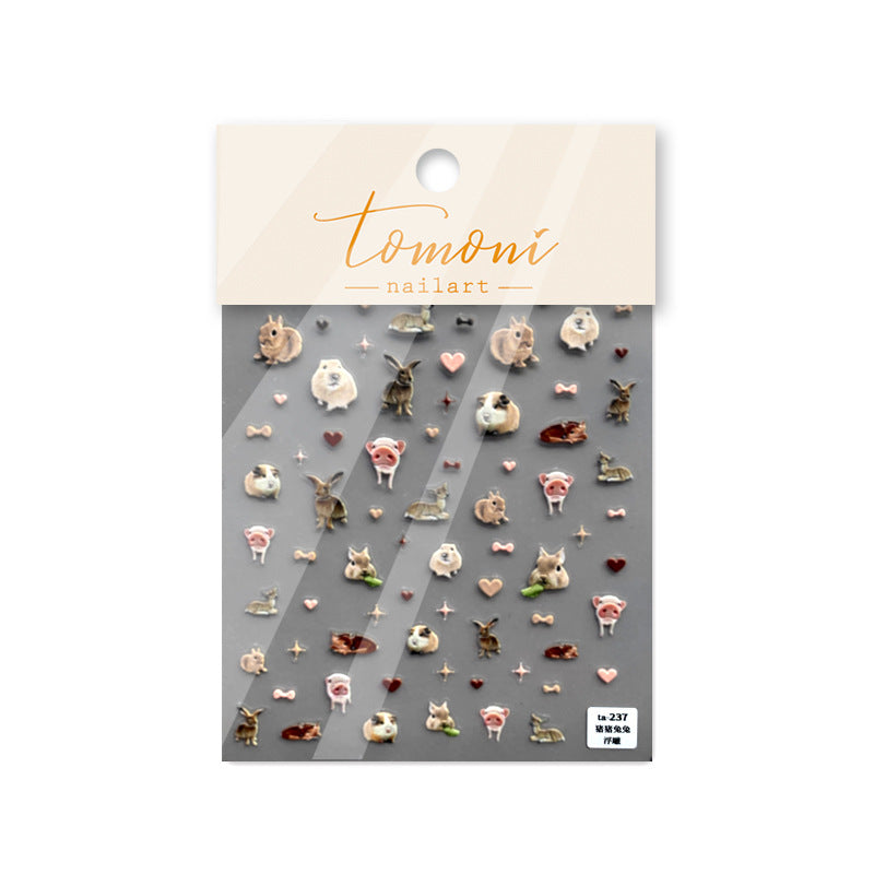 Cute Big Head Pets – Kawaii Animal Nail Art Set