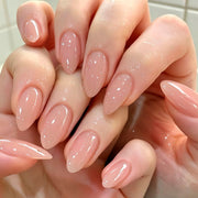 365nails: "Glossy Nude Almond" – Natural Press-on Nails