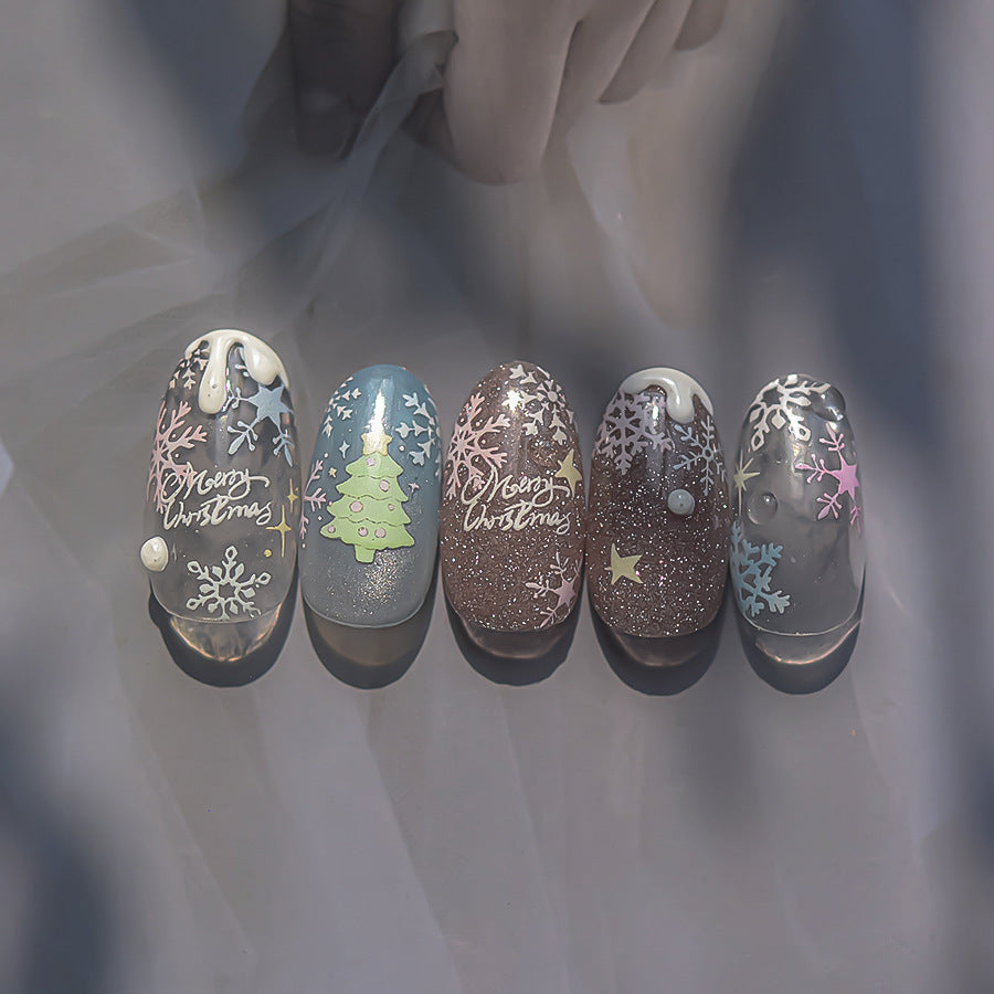 365nails: Flocon onirique et sapin de Noël – stickers pour ongles