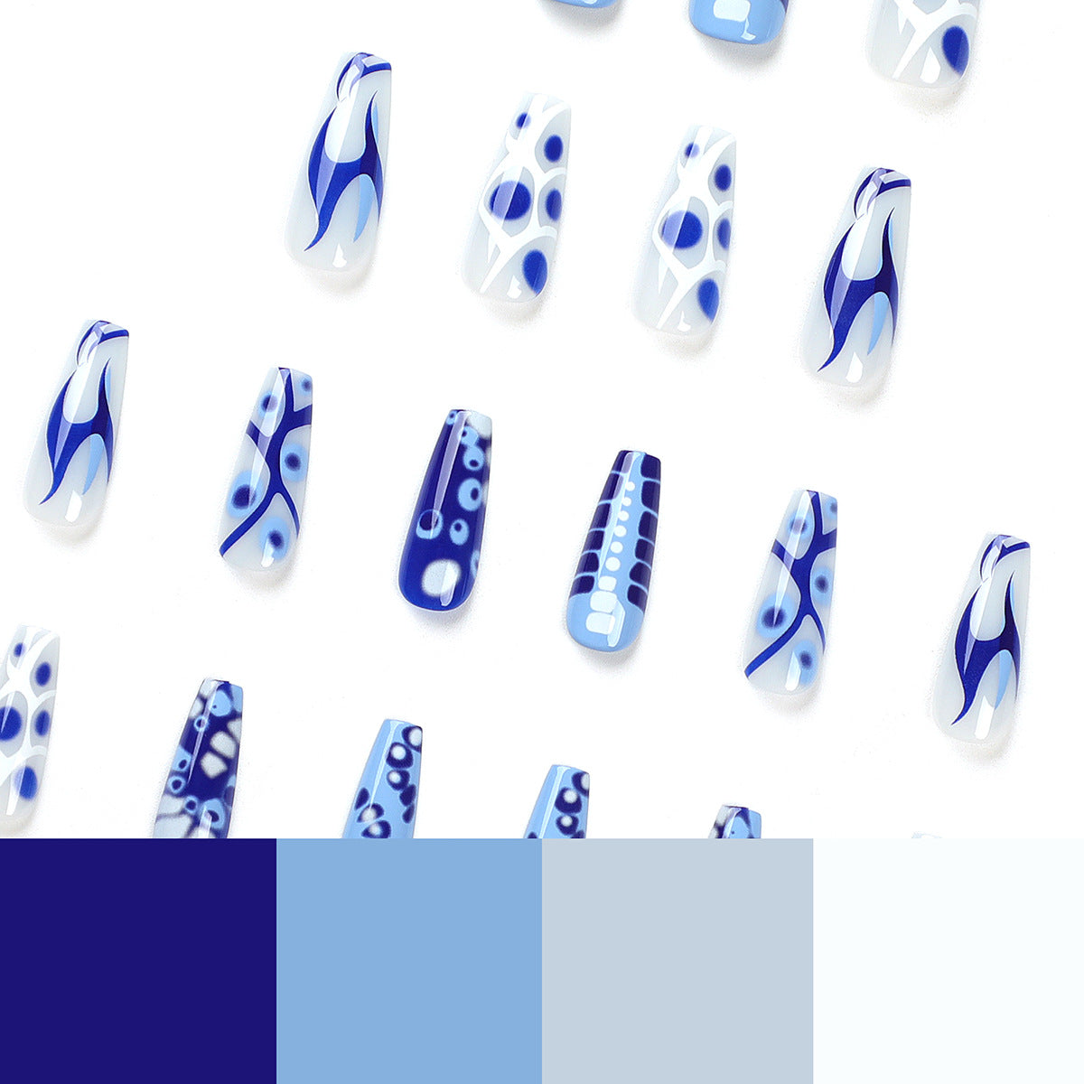 French nail piece, special nail art for wearing nail,  ballet nail piece, fake nail nail sticker nail art piece｜365nails