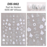 Christmas Series Nail Sticker Flat Belt Adhesive Christmas Snowman Elk Nail Art Sticker Ornament DH