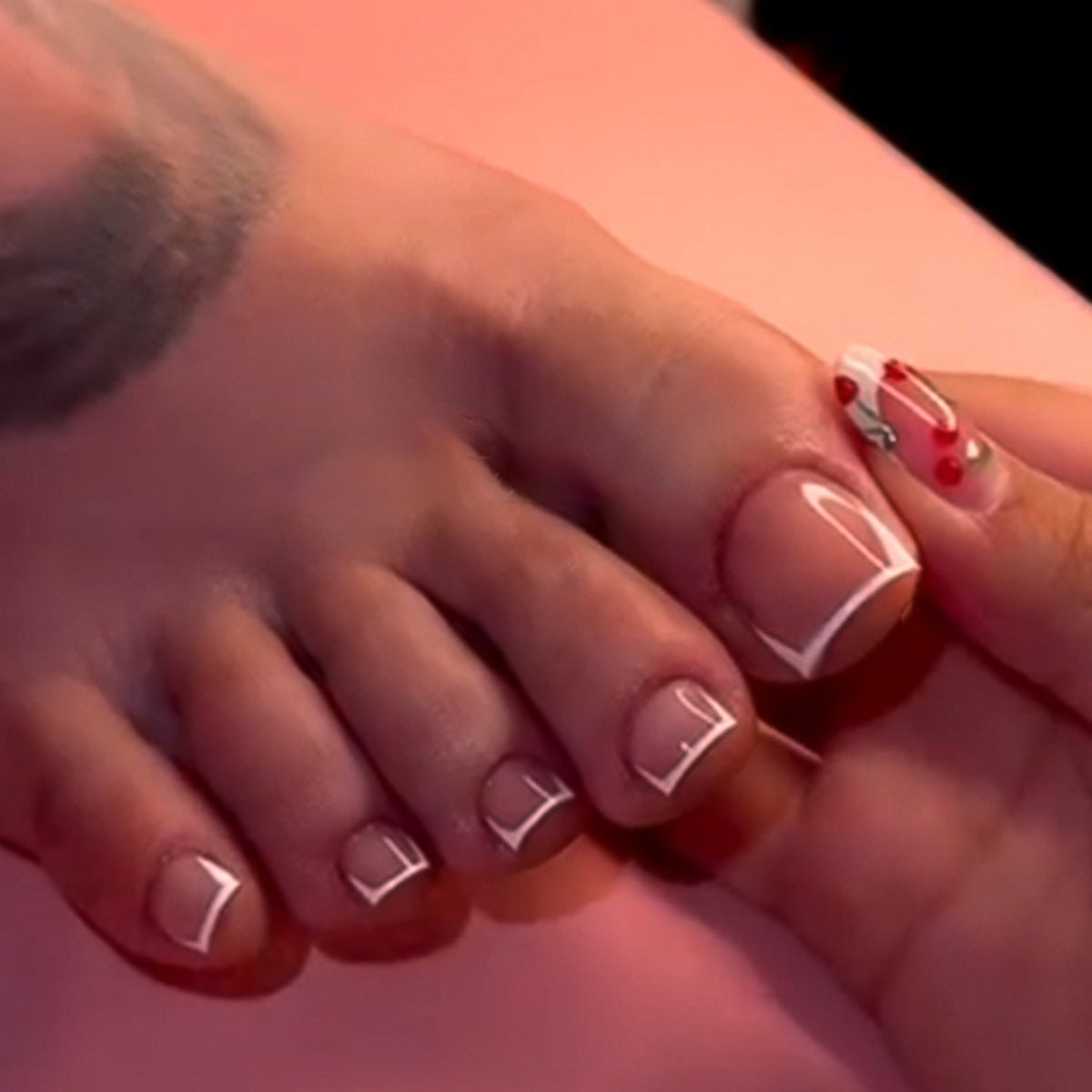 Temperamento francês branco simples, branco, doce, versátil, unhas dos pés removíveis, 24 peças ｜ 365 unhas