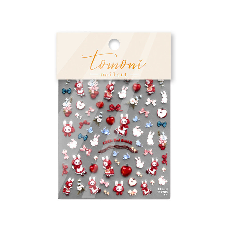 Angel Teddy & Sweet Lolita: "Celestial Angel Teddy" – 5D Embossed Nail Sticker