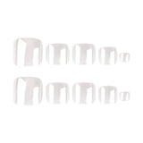 Glossy Pearl White Press On Toenails with Square Shape