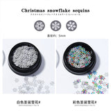 Christmas Snowflake Nail Decoration Sequins for Winter Manicure (MOQ=3)