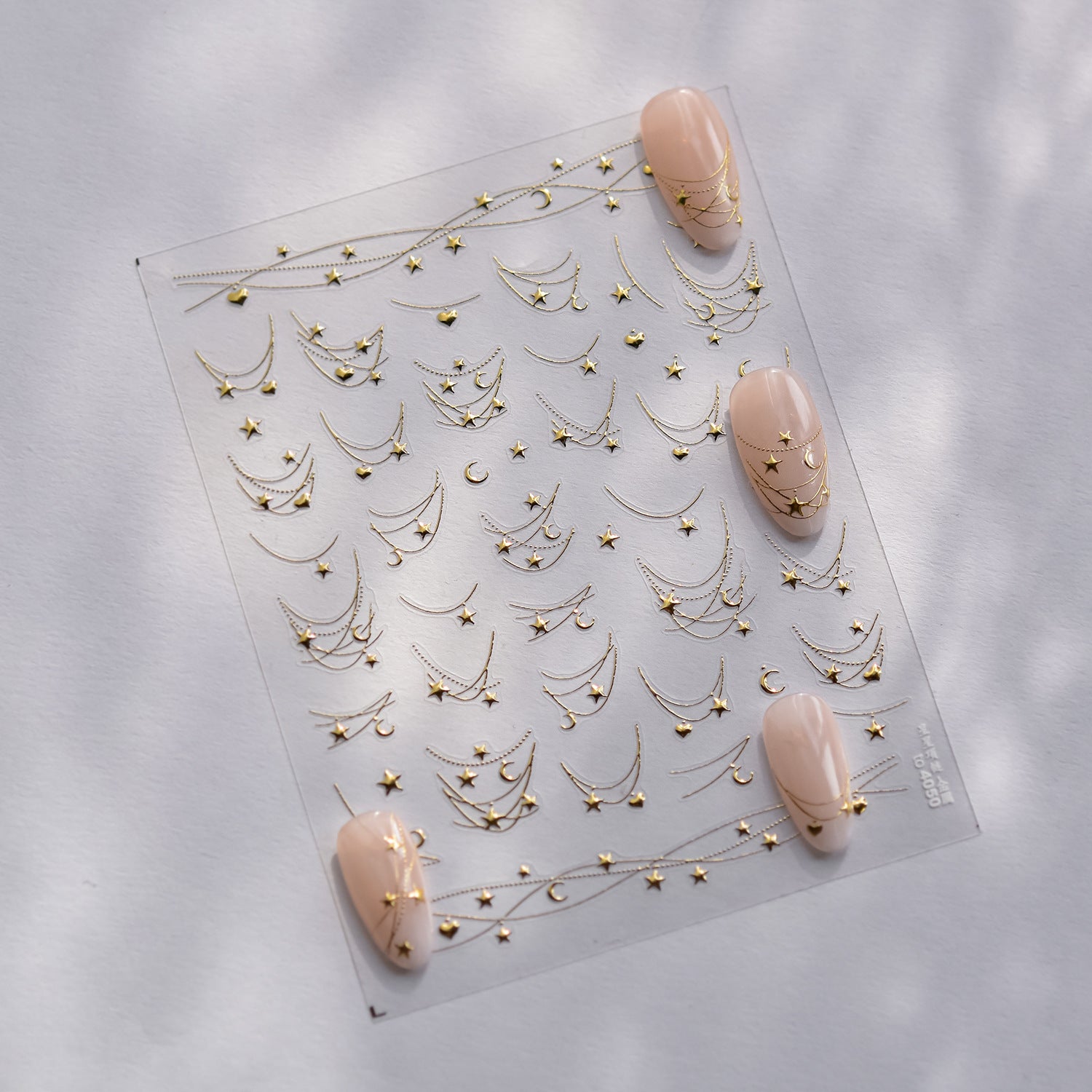 Starry Night Gold Foil – Celestial Nail Art Set