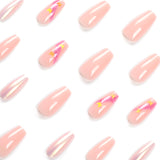 French Nude Whitening nails Art Fake nails Internet celebrities ins Wind press on nails Removable nails Film Finished Product Wholesale｜365nails