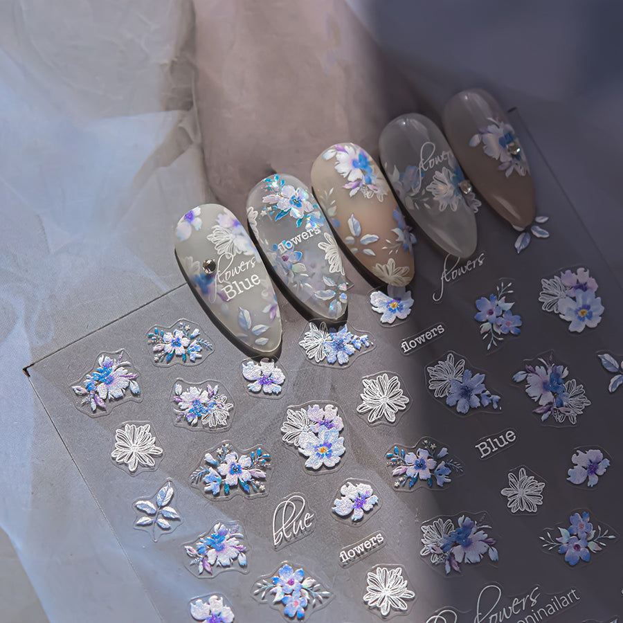 365nails: "Soft White Floral" – nail art stickers