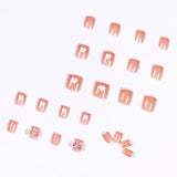 dark nude cream white love butterfly Press on finished  fake nail   nail  removable｜365nails