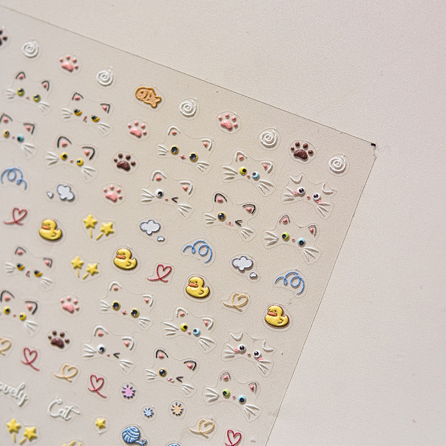 365nails: "Cute Cat Expression" – nail art stickers