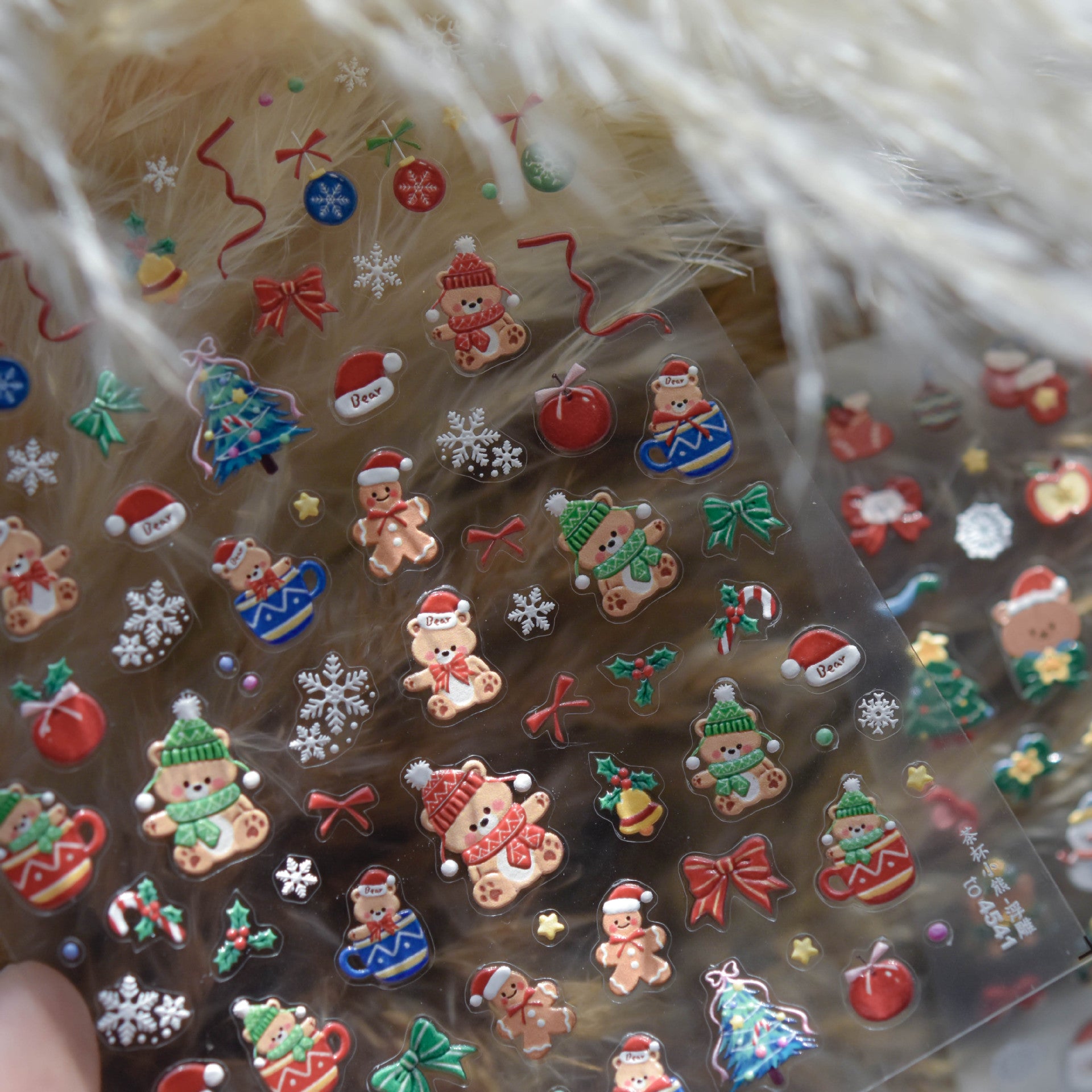 365nails: "Cute Christmas Bear" – nail art stickers