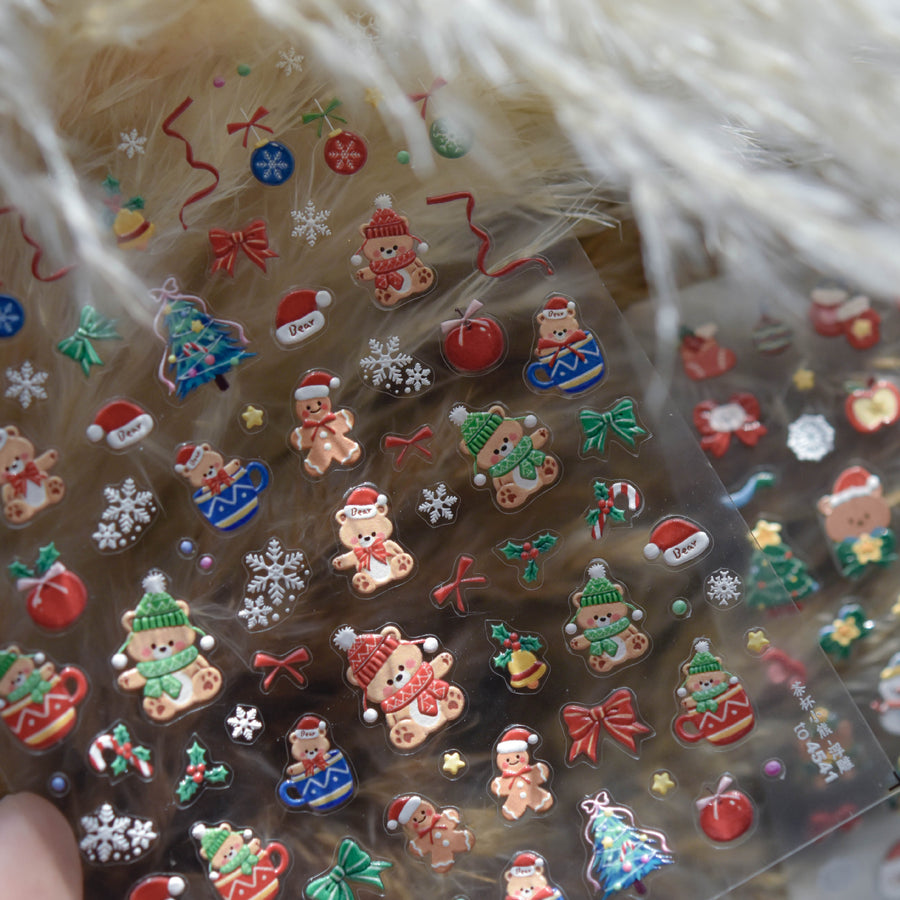 365nails: Ours de Noël mignon – stickers pour ongles
