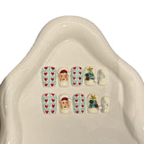 Plaid Heart & Santa Christmas Press‑On Nails – Mint Green and Red Short Design