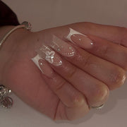 可拆式穿戴甲成品｜閃耀水鑽蝴蝶少女款 批發｜365nails
