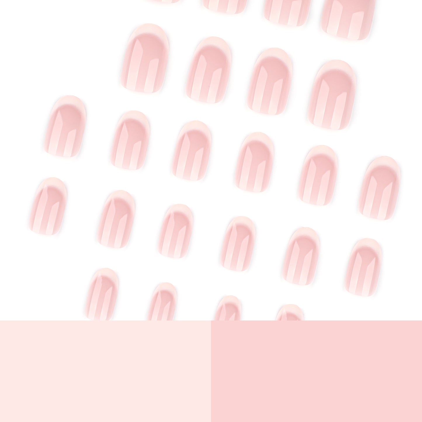 Cream White Minimal French Press On Nails