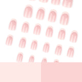 Cream White Minimal French Press On Nails