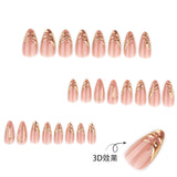 3D three-dimensional hot-selling short almond explosion press-on nails