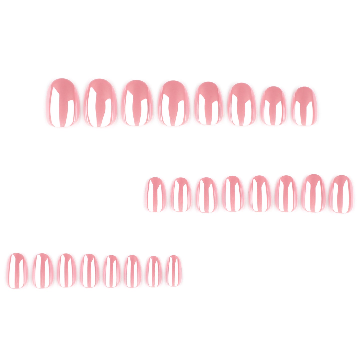 Pink Chrome Mirror Shine Press-On Nails