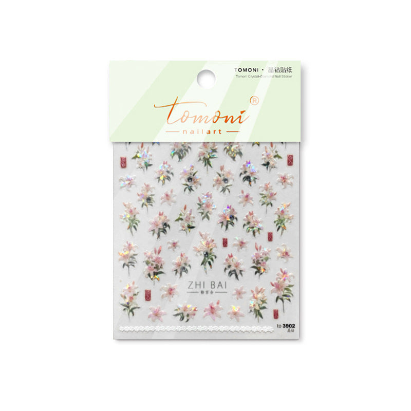 365nails: 빈티지 장미 입체 – 네일 아트 스티커