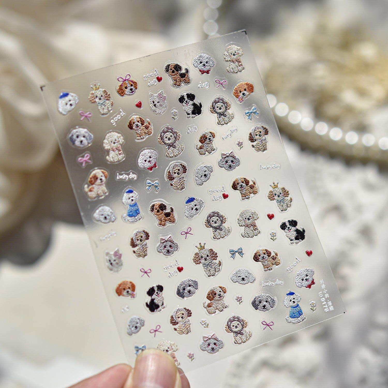 Cute Cat Emboss – Pet Lover Nail Art Stickers