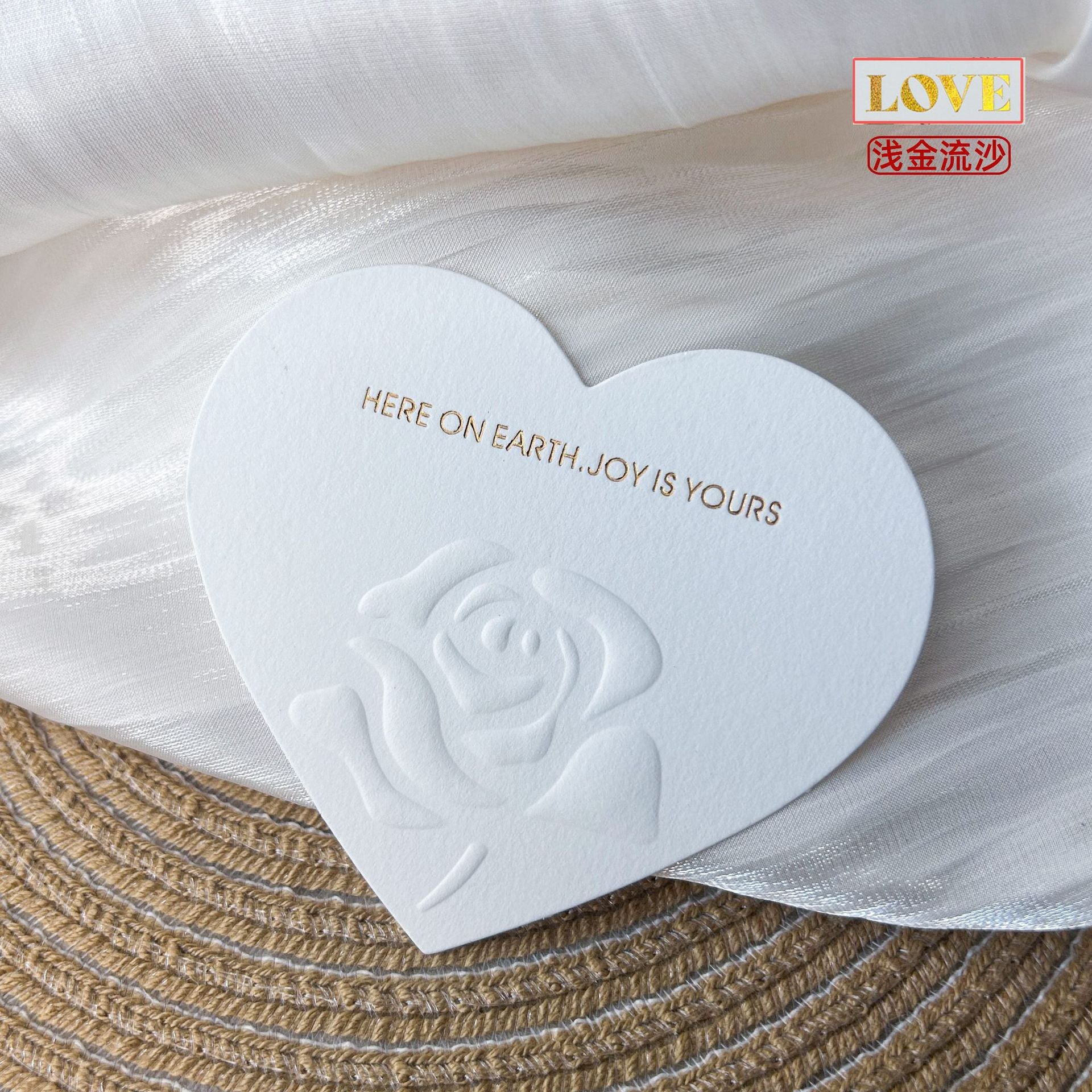 Embossed Gold Cotton Display Cards for Press On Nails (MOQ=50)