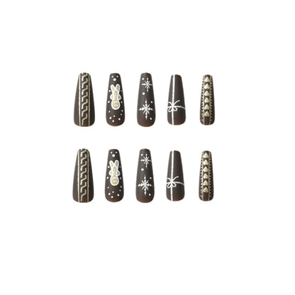 Nail art pieces Nail art finished Christmas gingerbread man bow love snowflake  finished s wholesale｜365nails