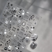 Monochrome Pet Pals – Cool Minimalist Nail Art Set