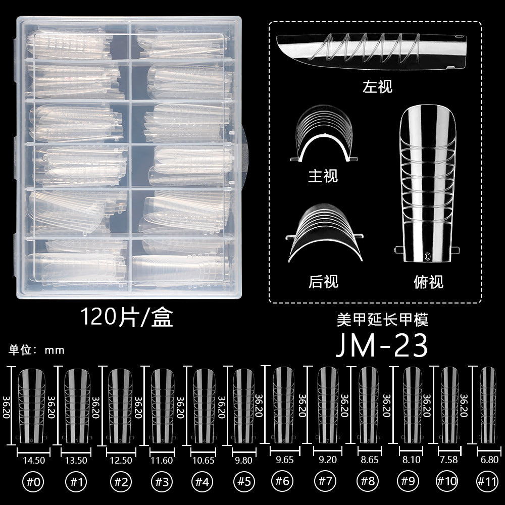 Nail Tips Extension nail mold wholesale, new boxed transparent paperless fast phototherapy nail crystal extension nail mold